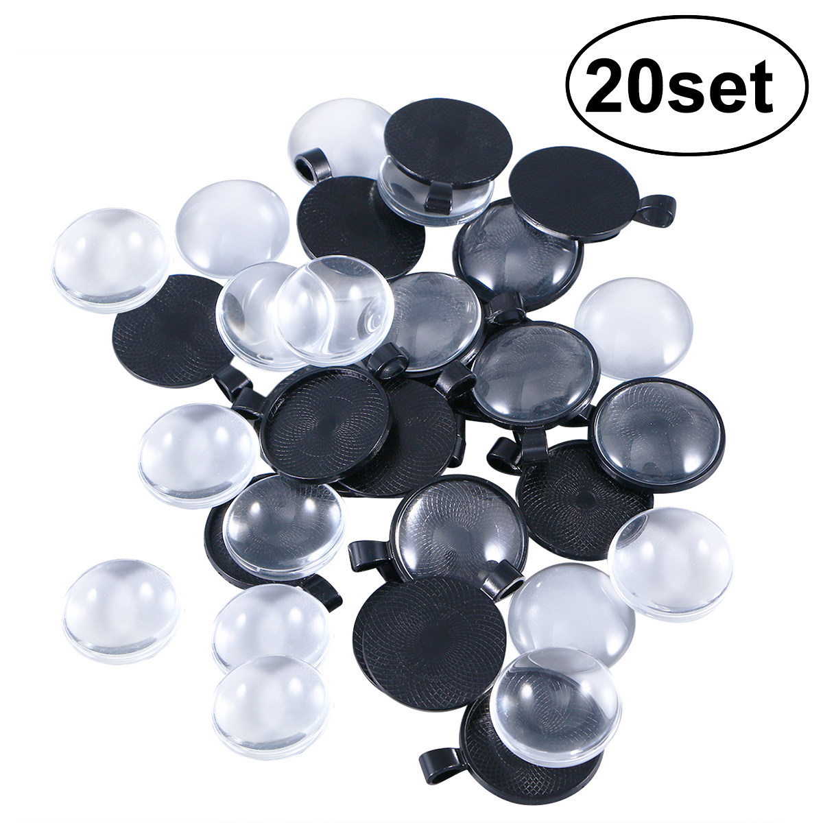 Bezels Set Pendant - 20 ensembles de supports ronds en
