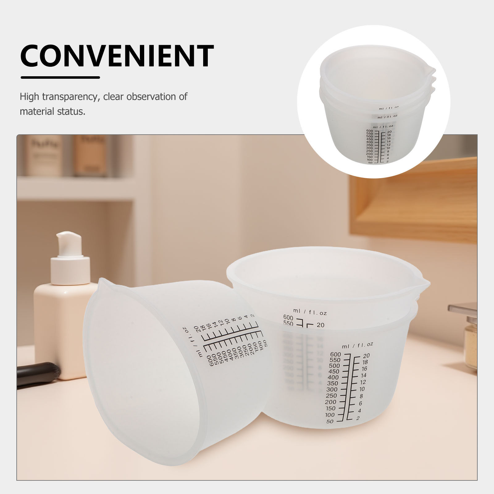 3 gobelets de mélange en silic - Mixing Cup Silicone avis et prix